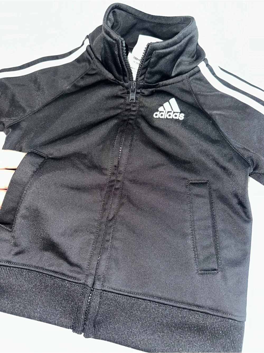 adidas Black & White Kids Track Jacket and Pants Set